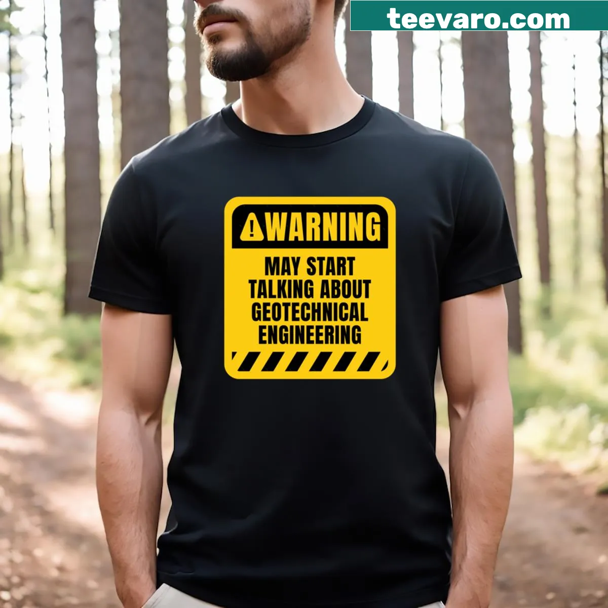 Funny shirt for geotechnical engineering with an illustration — on a men's t-shirt