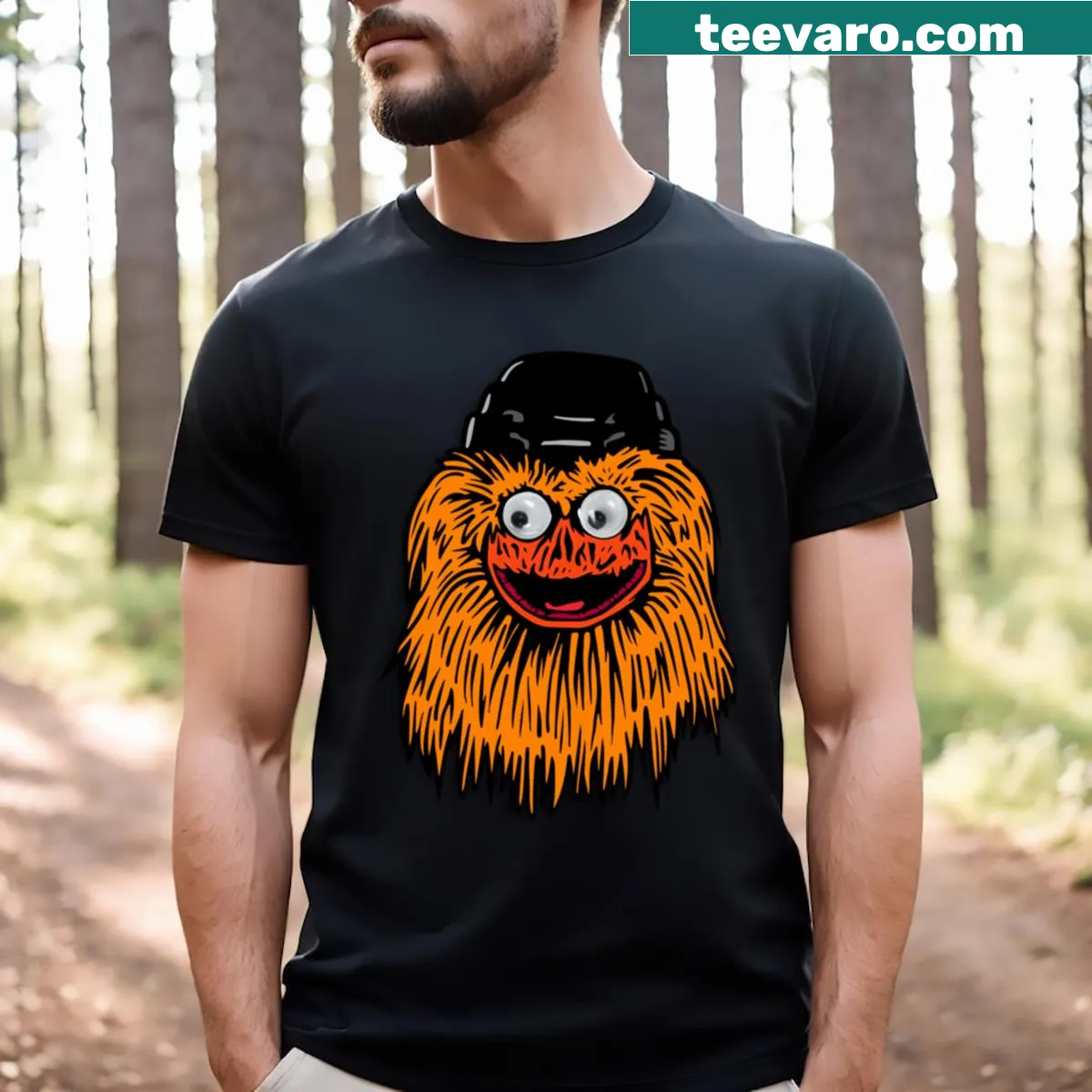 Minimalist gritty graphic on a T-shirt — on a men's t-shirt