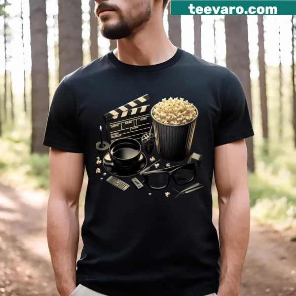 Family bonding T-shirt with movie night theme
