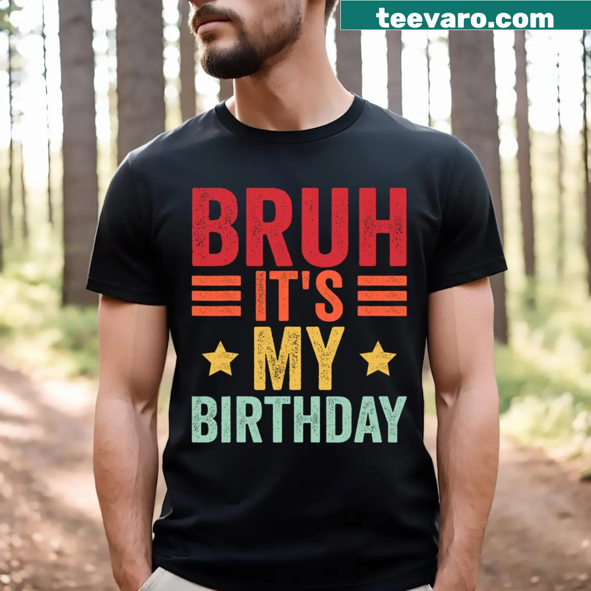 Playful birthday T-shirt with the phrase 'It's My Birthday' — on a men's t-shirt