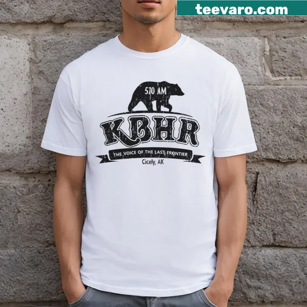Illustrative Kbhr Northern Exposure T-shirt celebrating the show