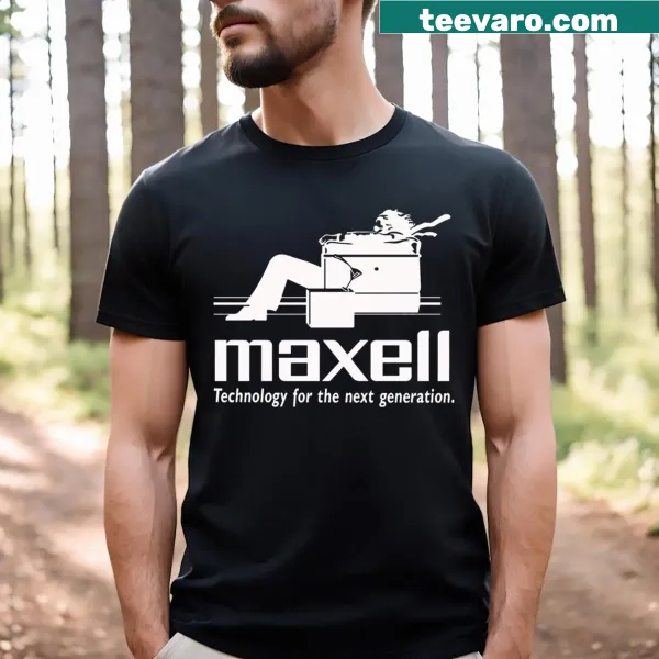 Retro T-shirt featuring Maxell Speakers design.