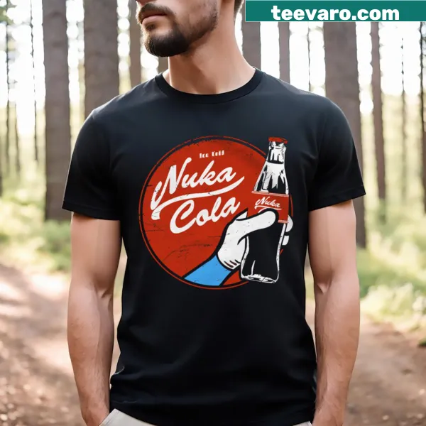 Gaming-themed Nuka Cola t-shirt featuring a classic logo design