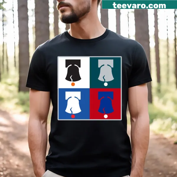 Philly Phour Bells T-shirt featuring the Liberty Bell and team spirit