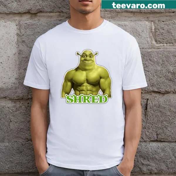 Cartoon-style T-shirt focusing on the theme of shredding.