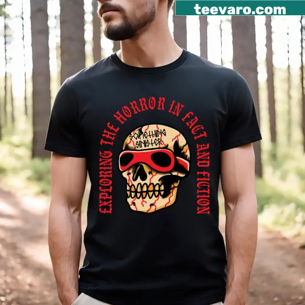 Eerie graphic T-shirt with sinister theme