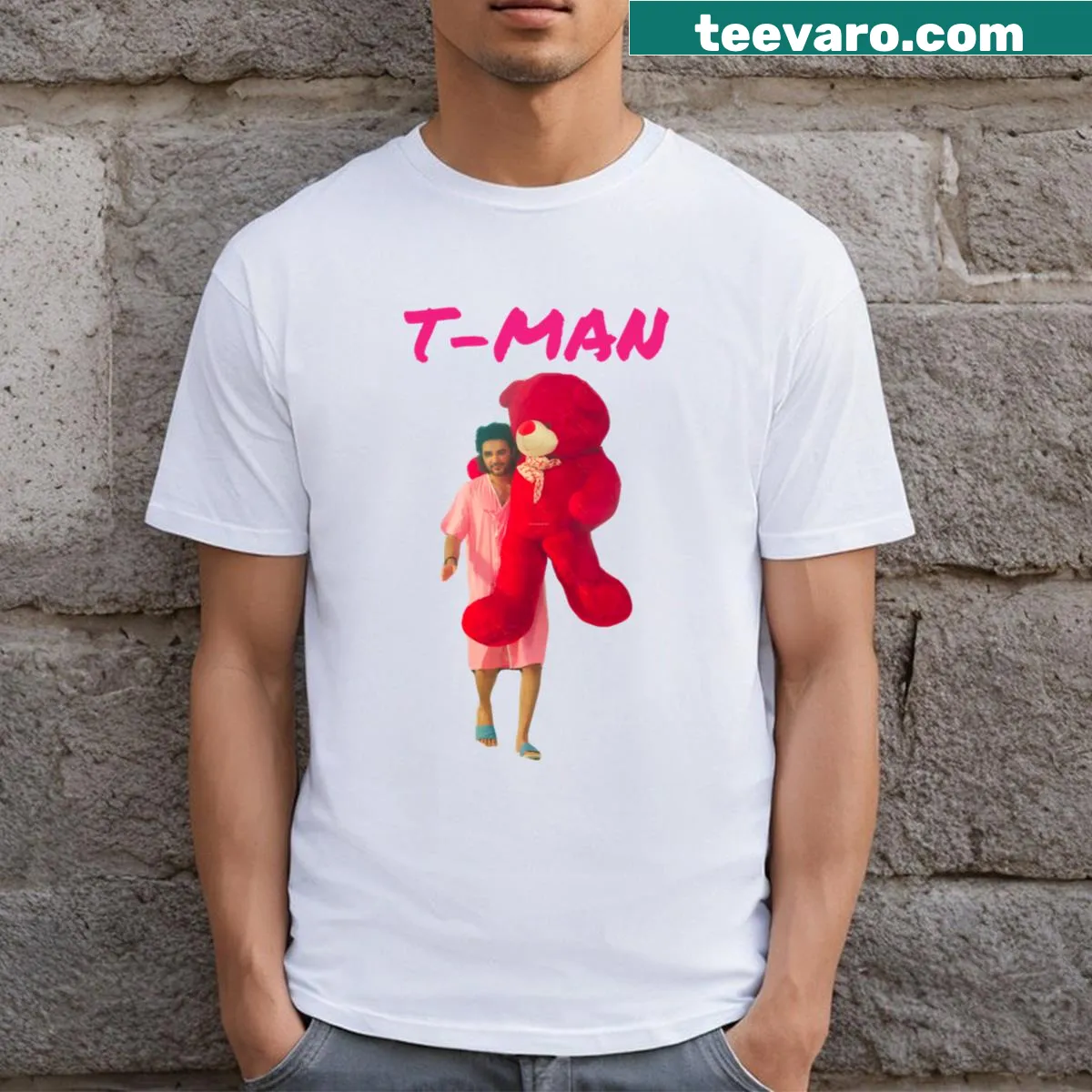 T-shirt featuring T Man from DJ Tillutillu Square design. — on a men's t-shirt