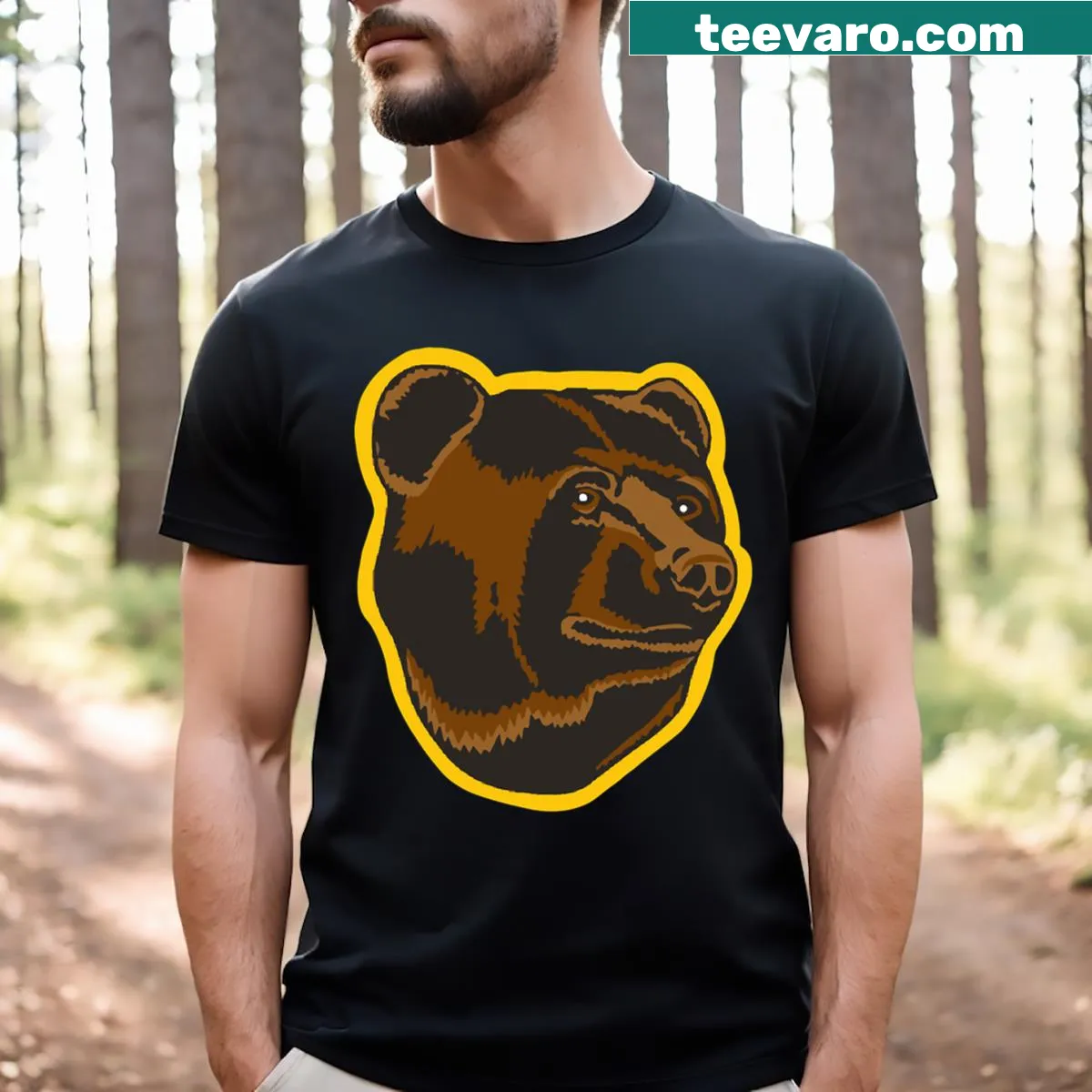 Vintage Bruins t-shirt featuring the team's classic logo — on a men's t-shirt