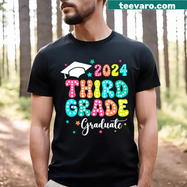 T-shirt for 3rd grade graduation with cheerful design and text