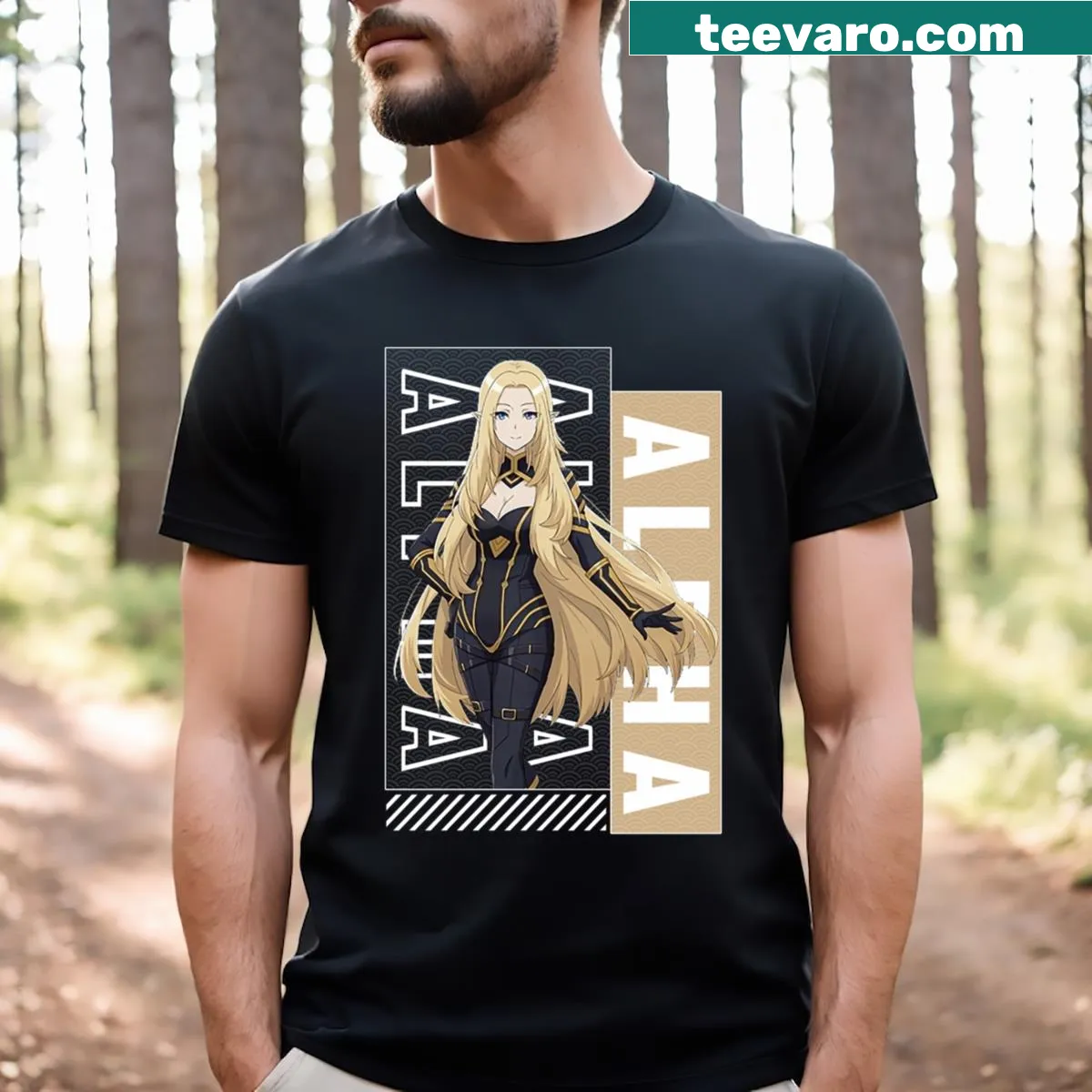 Bold graphic design of Alpha The Eminence In Shadow on a T-shirt — on a men's t-shirt