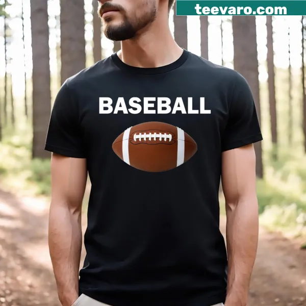Minimalist Baseball Football t-shirt with clean typography