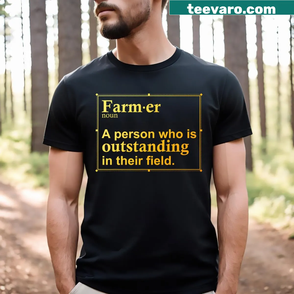 Artistic T-shirt featuring farm life and cattle design — on a men's t-shirt