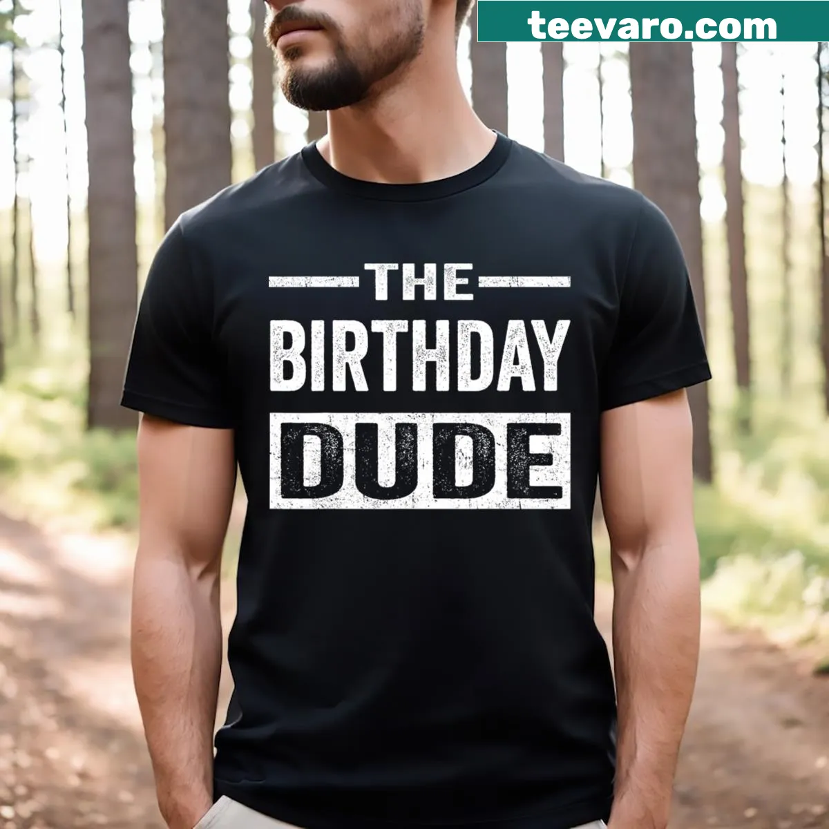 Fun graphic T-shirt celebrating birthdays for all ages — on a men's t-shirt