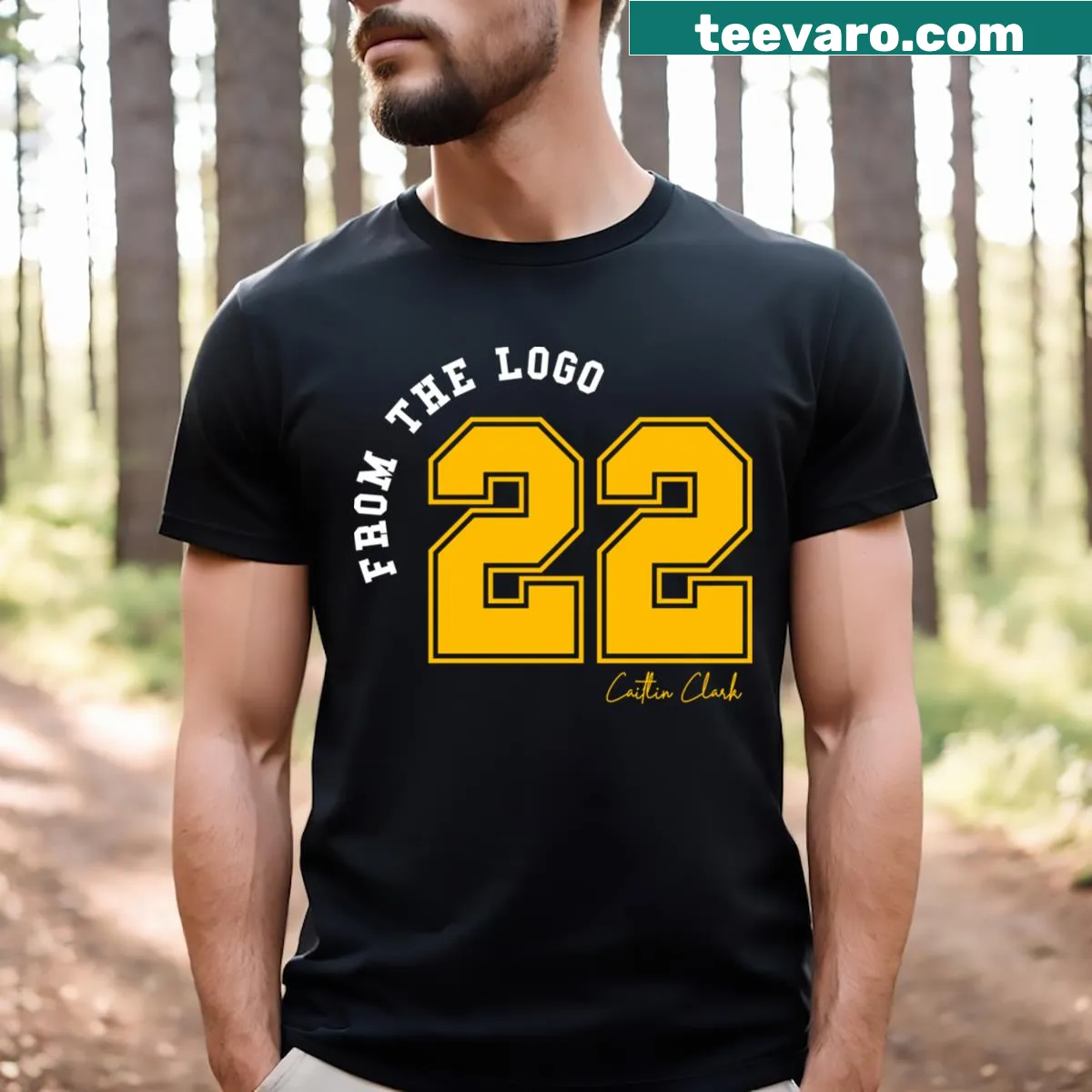 Caitlin Clark logo T-shirt for women basketball fans — on a men's t-shirt