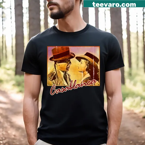 Casablanca T-shirt featuring nostalgic film-inspired design