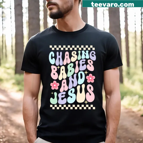 Mom T-shirt with a graphic combining motherhood and faith