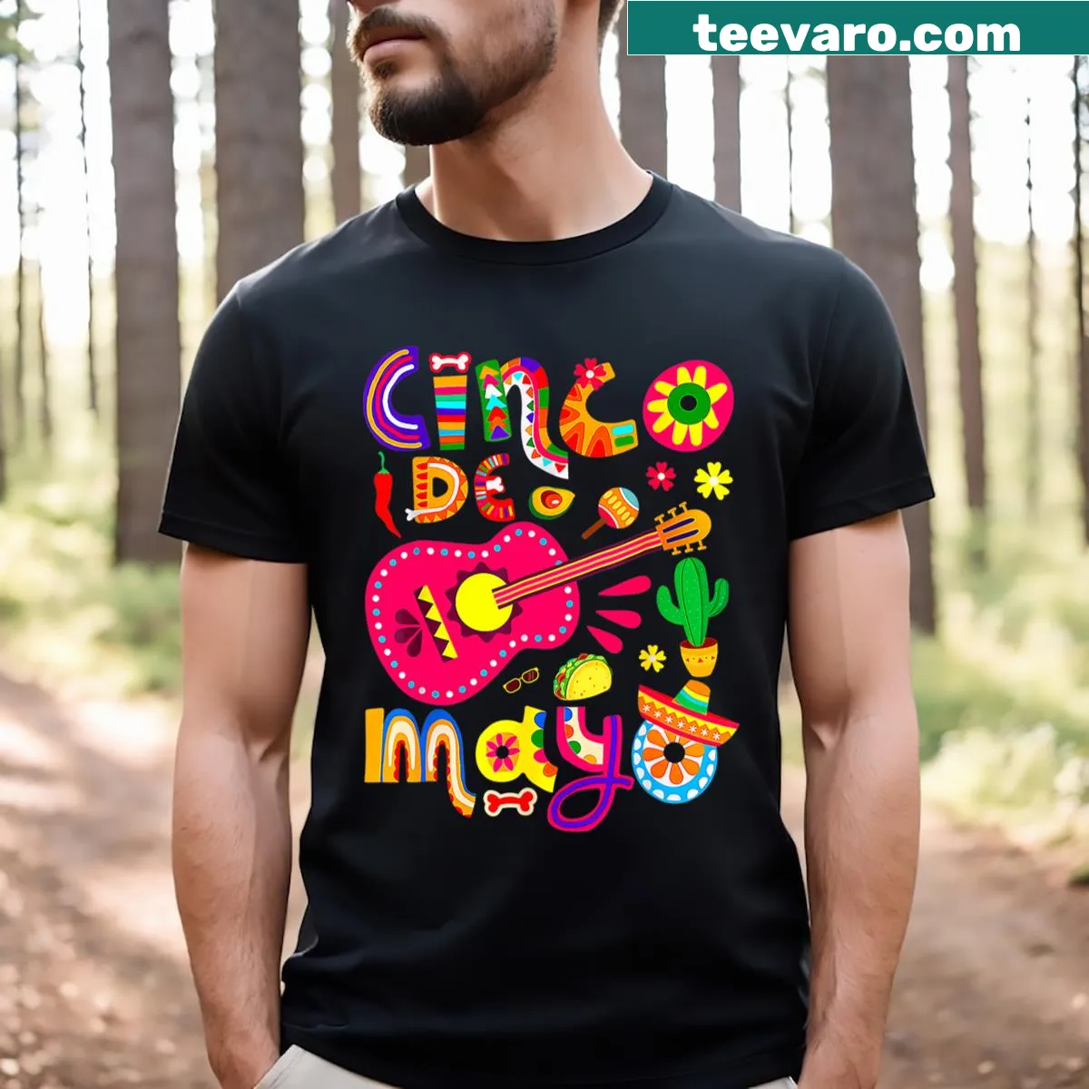 Festive Cinco De Mayo t-shirt for men and girls — on a men's t-shirt