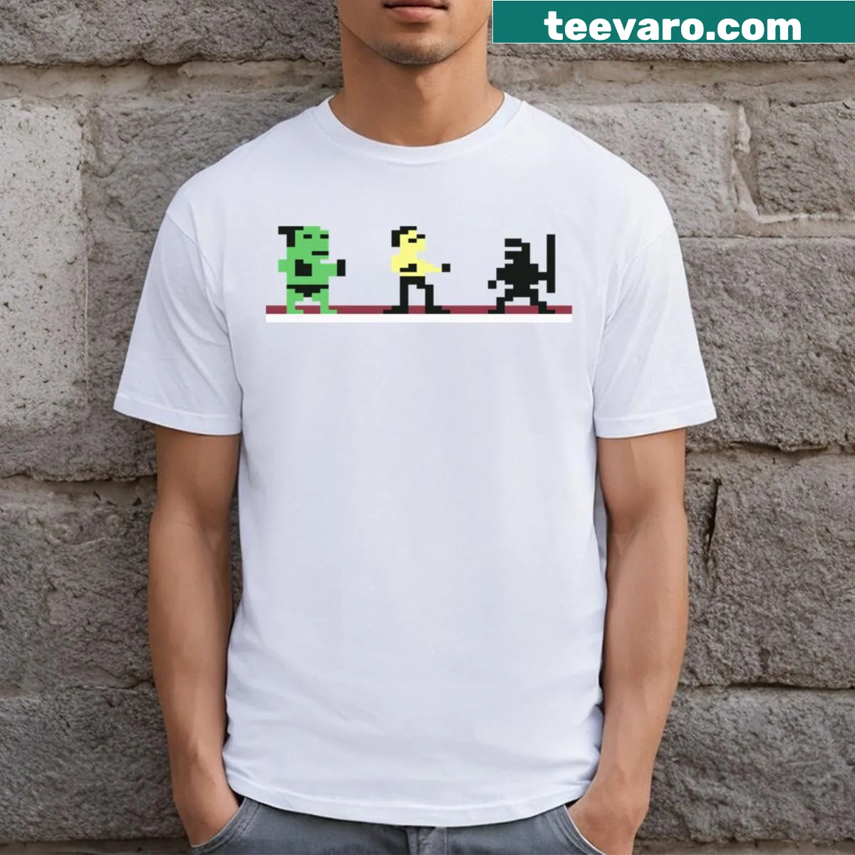 Graphic of iconic deadly foes on an edgy T-shirt — on a men's t-shirt
