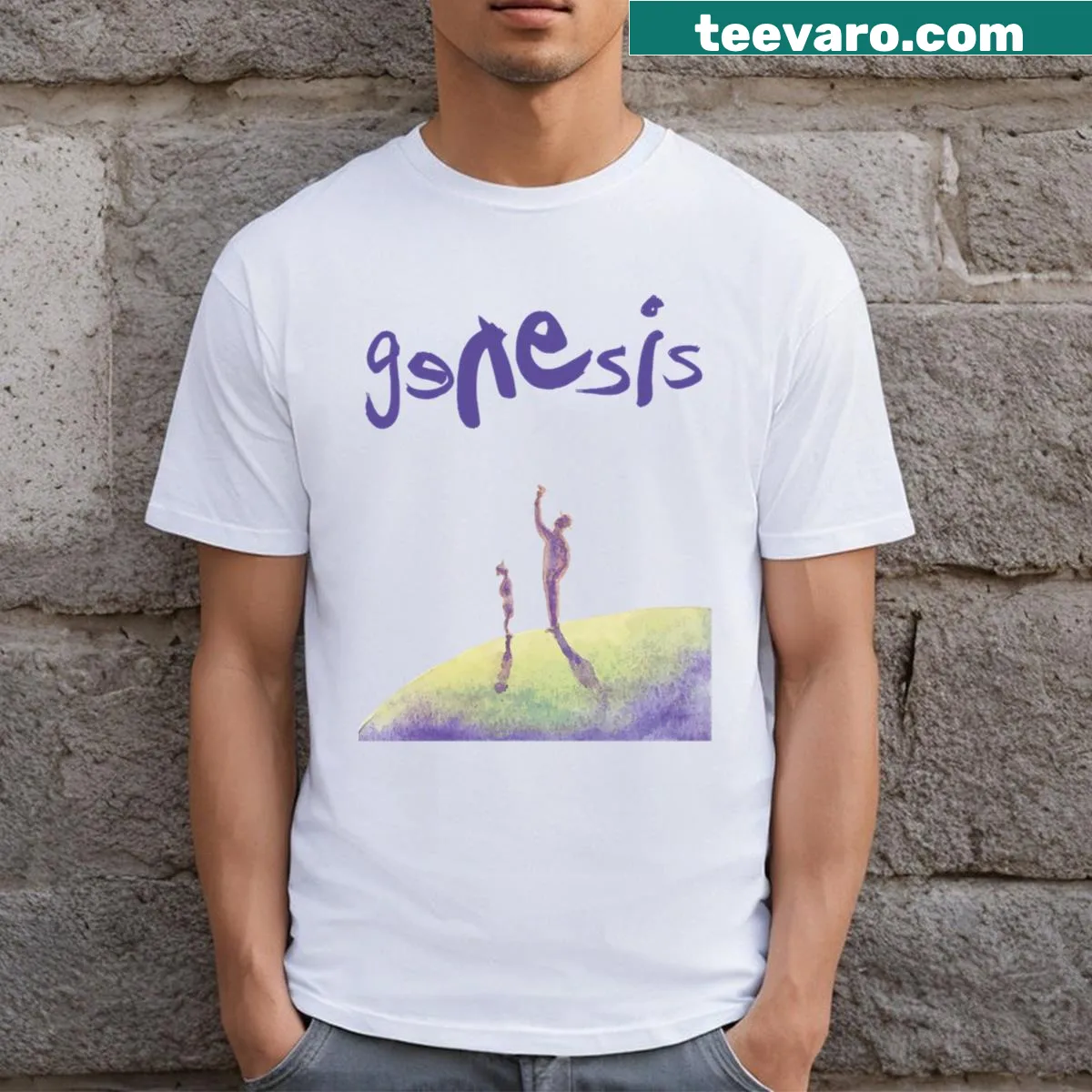 Tribute T-shirt for Genesis band fans — on a men's t-shirt