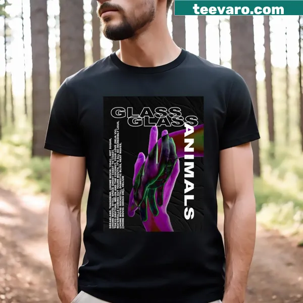 Graphic T-shirt featuring design inspired by Glass Animals band