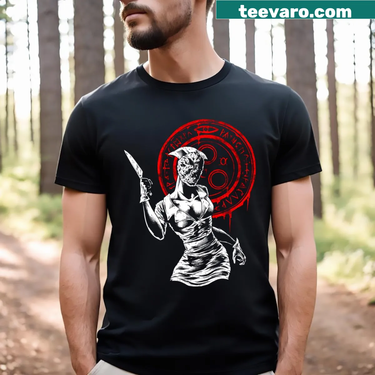 Playful t-shirt with the phrase Hell O Nurse! — on a men's t-shirt