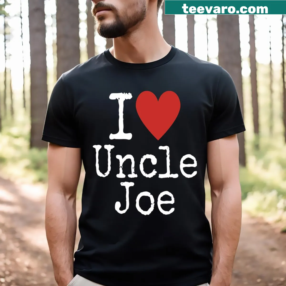 Essential t-shirt expressing love for Uncle Joe Biden — on a men's t-shirt