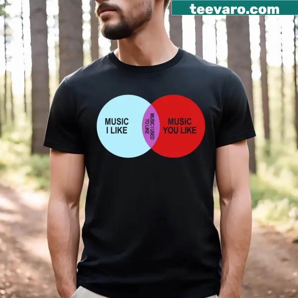 Humorous text design T-shirt celebrating music