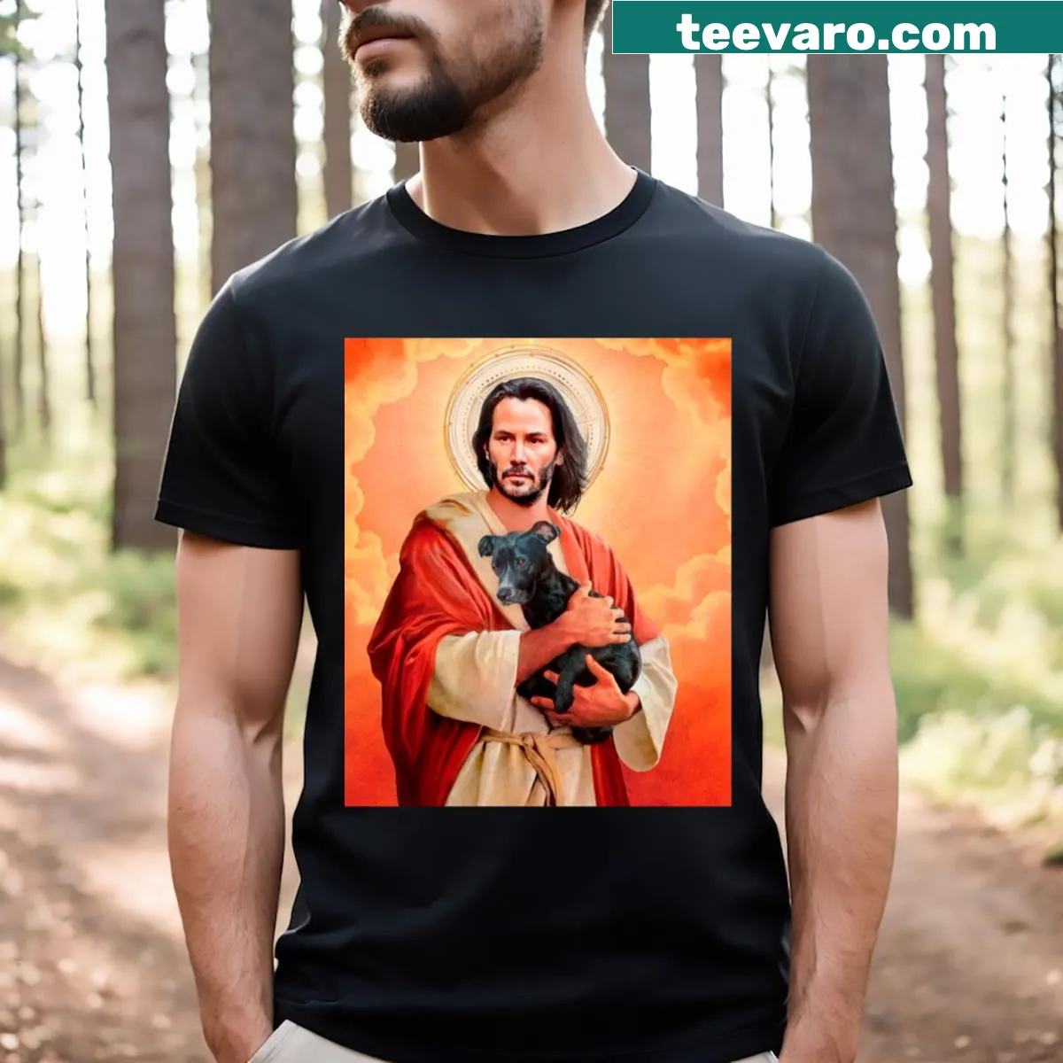 Bold John Wick graphic on a T-shirt celebrating the movies — on a men's t-shirt