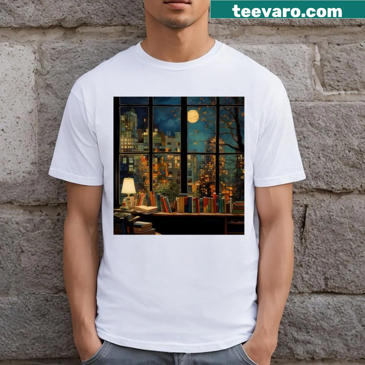 Minimalist T-shirt featuring silhouette of Kaoru Yamada — on a men's t-shirt