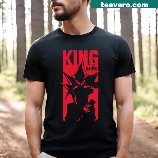 T-shirt featuring 'King Of Games' in bold typography