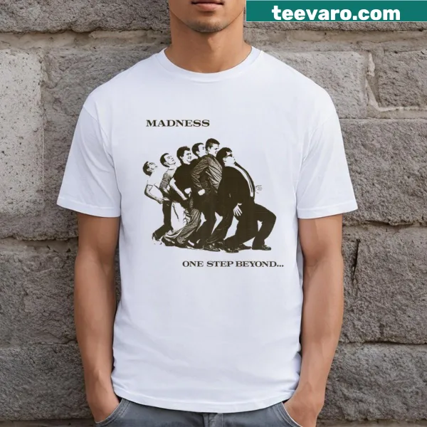 Music-themed t-shirt featuring Madness band design