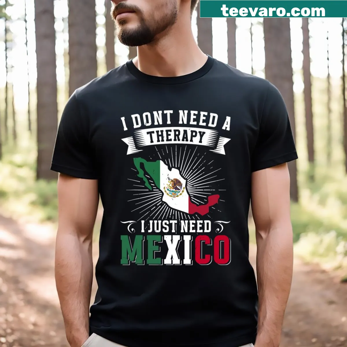 Aztec design t-shirt celebrating Mexican pride — on a men's t-shirt
