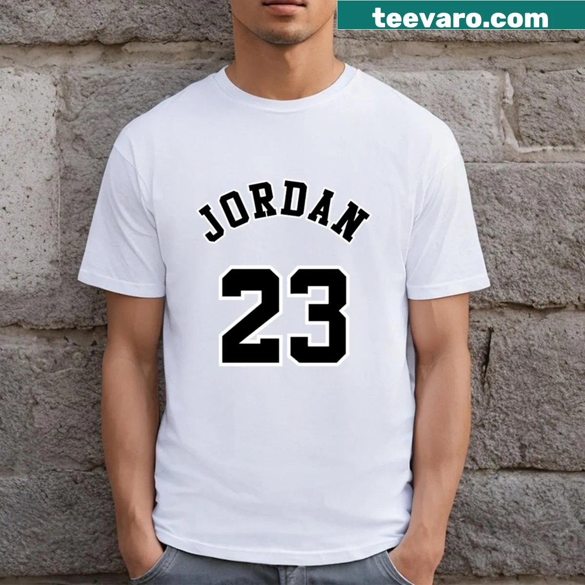 Michael Jordan graphic T-shirt celebrating his basketball legacy. — on a men's t-shirt