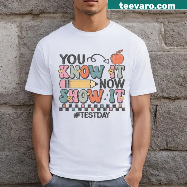 Motivational text for teachers featured on a casual t-shirt.