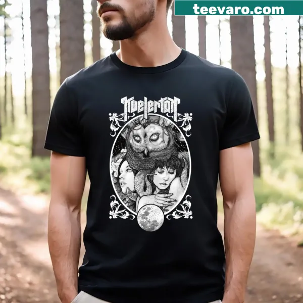 Kvelertak band-themed T-shirt with an illustrative design
