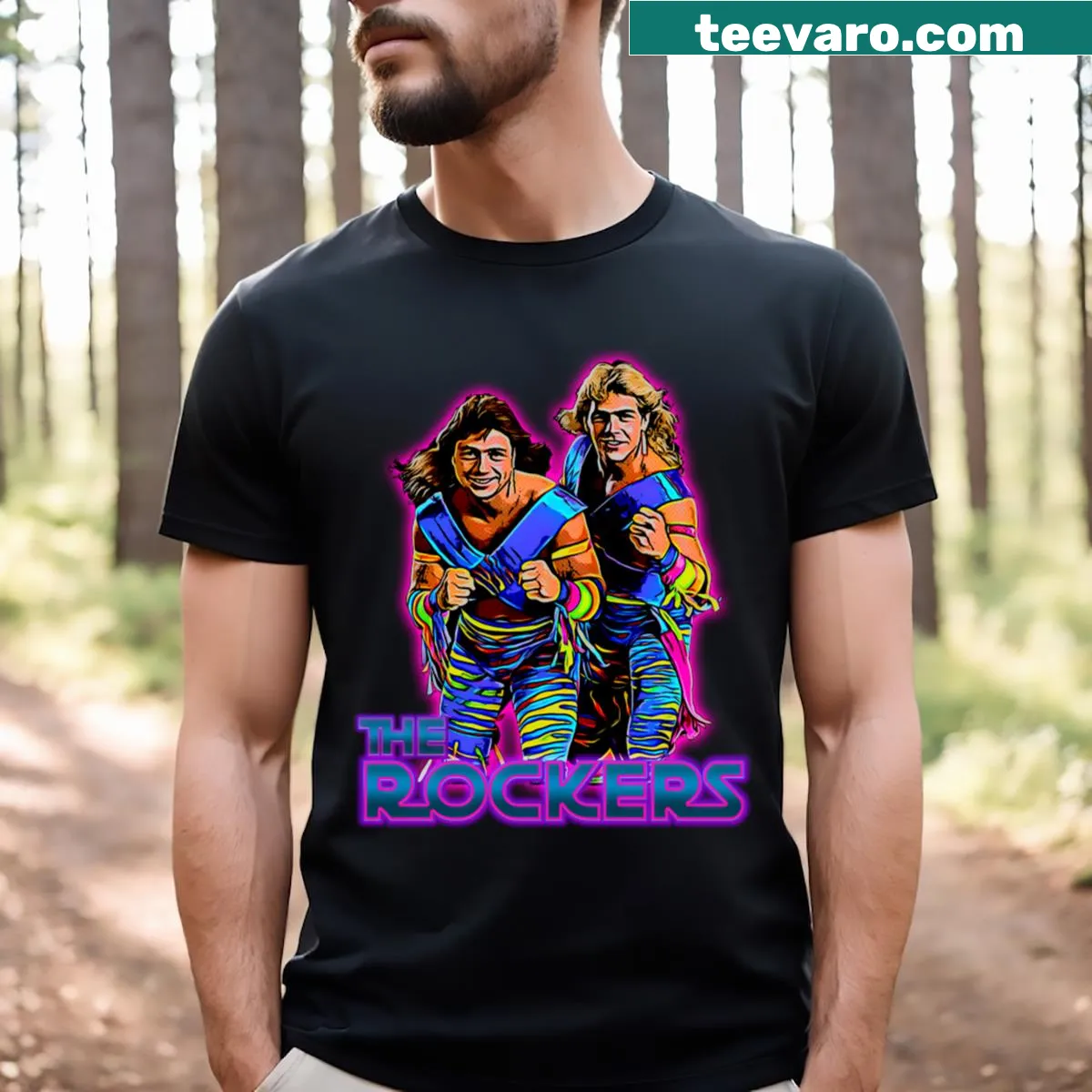 T-shirt featuring 'Rock N' Roll Revolution The Rockers' design — on a men's t-shirt