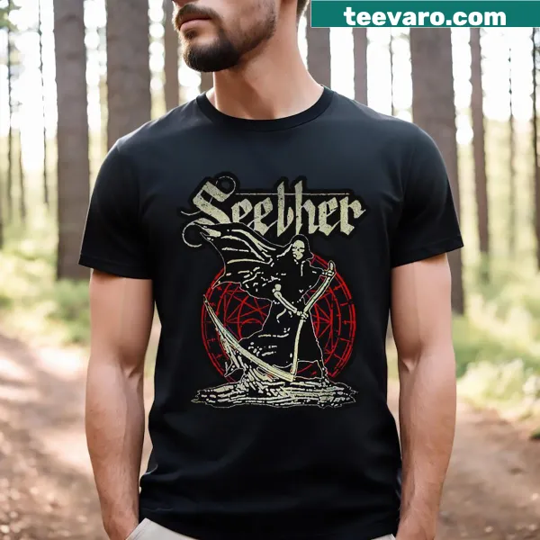 Vintage-inspired T-shirt celebrating Seether with a distressed graphic.