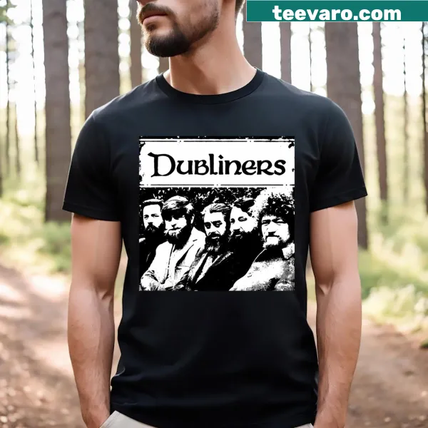 Illustration of The Dubliners band on a T-shirt