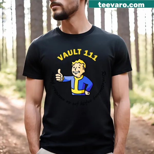 Sci-fi themed shirt featuring Vault 111 design