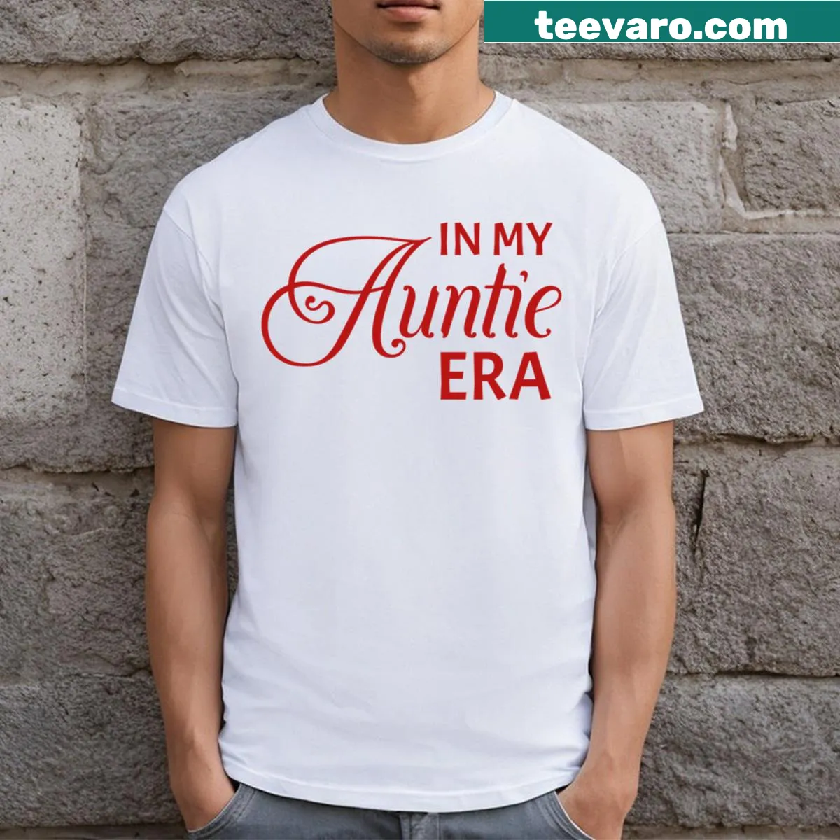 Heartfelt Auntie Era t-shirt for Mother's Day — on a men's t-shirt
