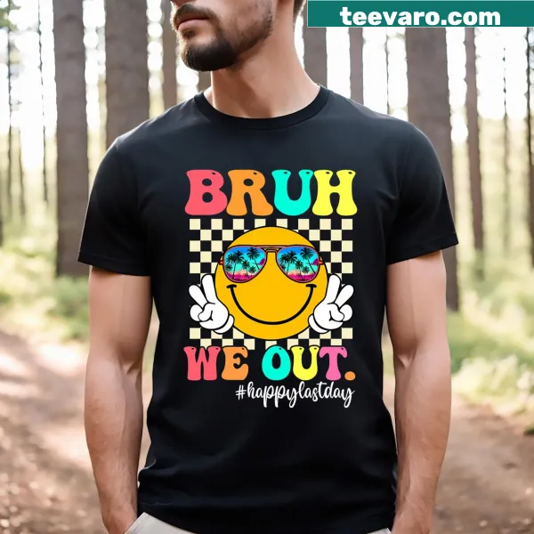 Retro last day of school teacher t-shirt with fun text