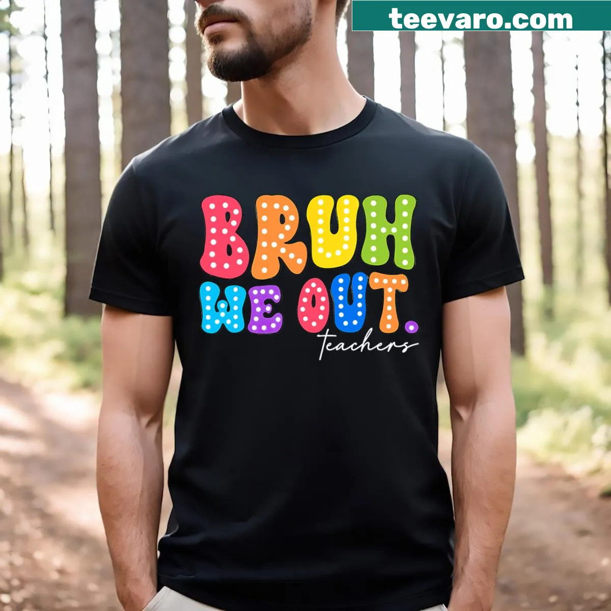 Funny end-of-school-year graphic T-shirt for teachers — on a men's t-shirt