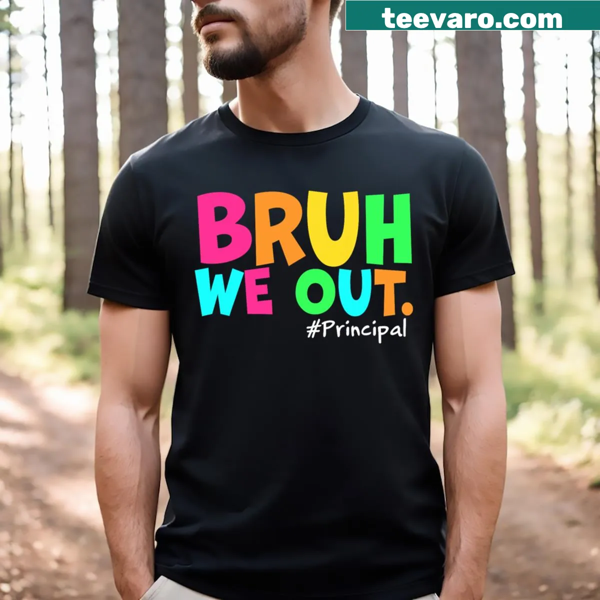 Funny end-of-year principal T-shirt with summer text — on a men's t-shirt