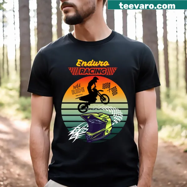 T-shirt with cool graphics themed around enduro racing