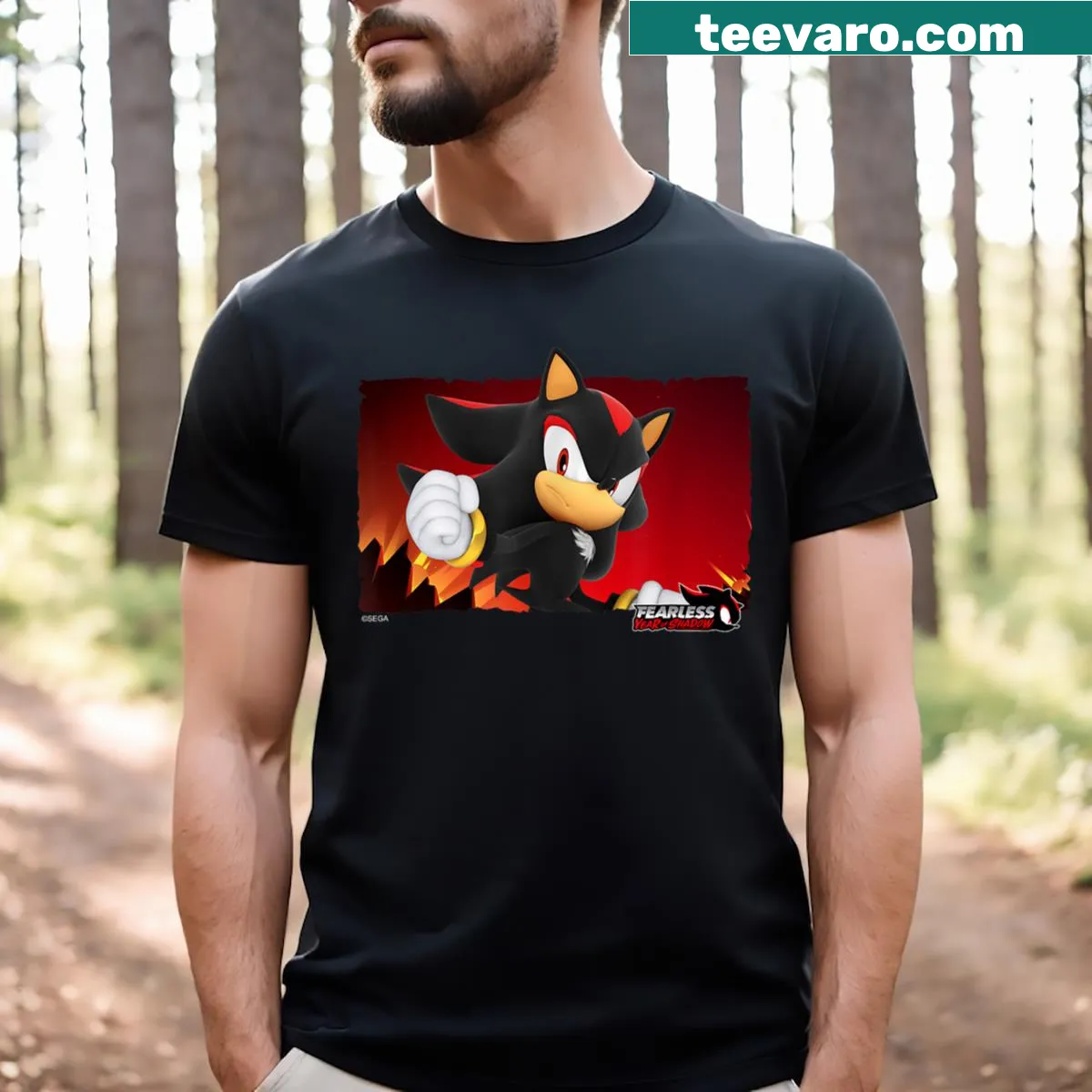 Cartoon-themed kids T-shirt about bravery — on a men's t-shirt