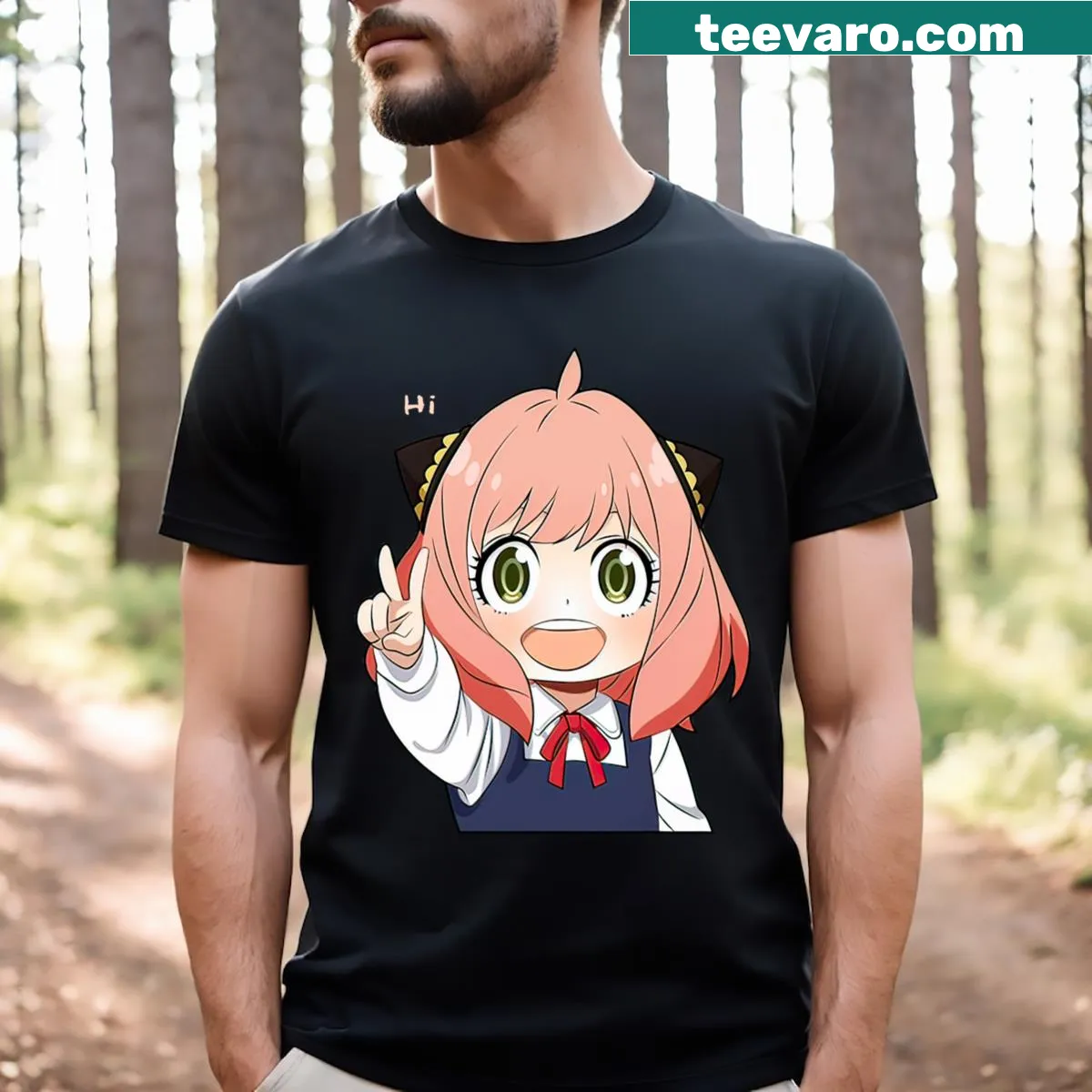 Cute girl graphic shirt for family holidays. — on a men's t-shirt