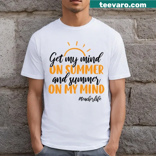 Humorous teacher life t-shirt celebrating summer break.