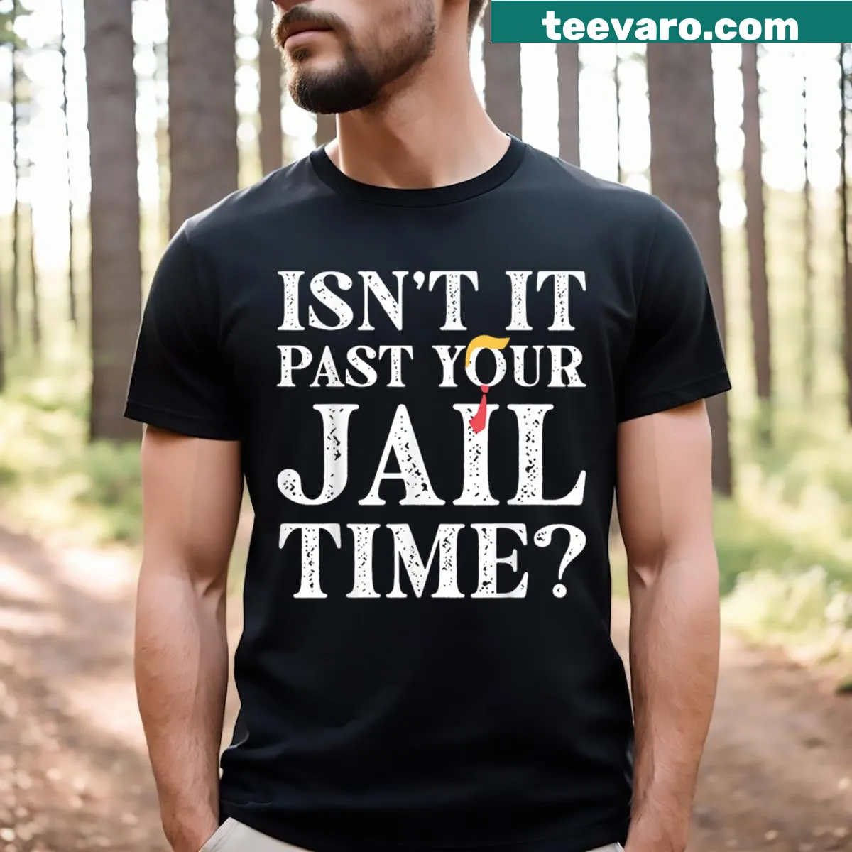 Funny election-themed t-shirt with humorous slogan — on a men's t-shirt