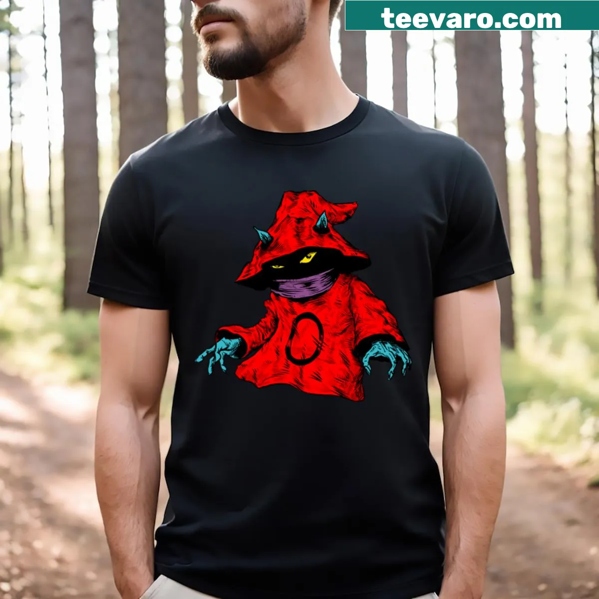 Cartoon Orko from Masters of the Universe on a t-shirt — on a men's t-shirt