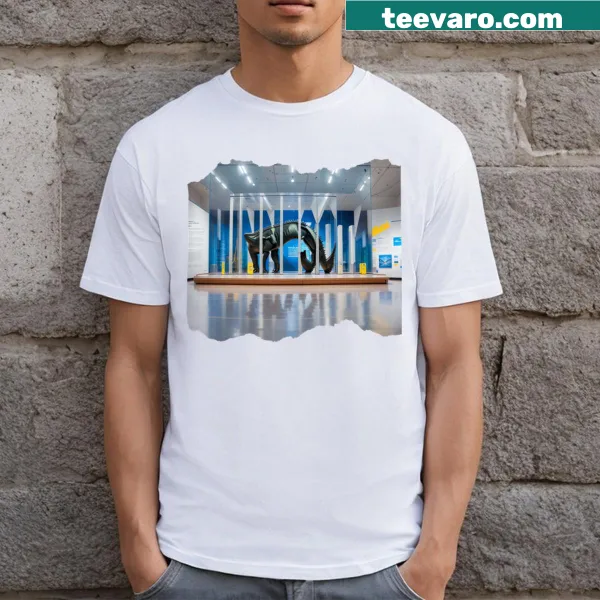 Simple and clean design featuring the numbers 24 and 20 on a Minnesota T-shirt